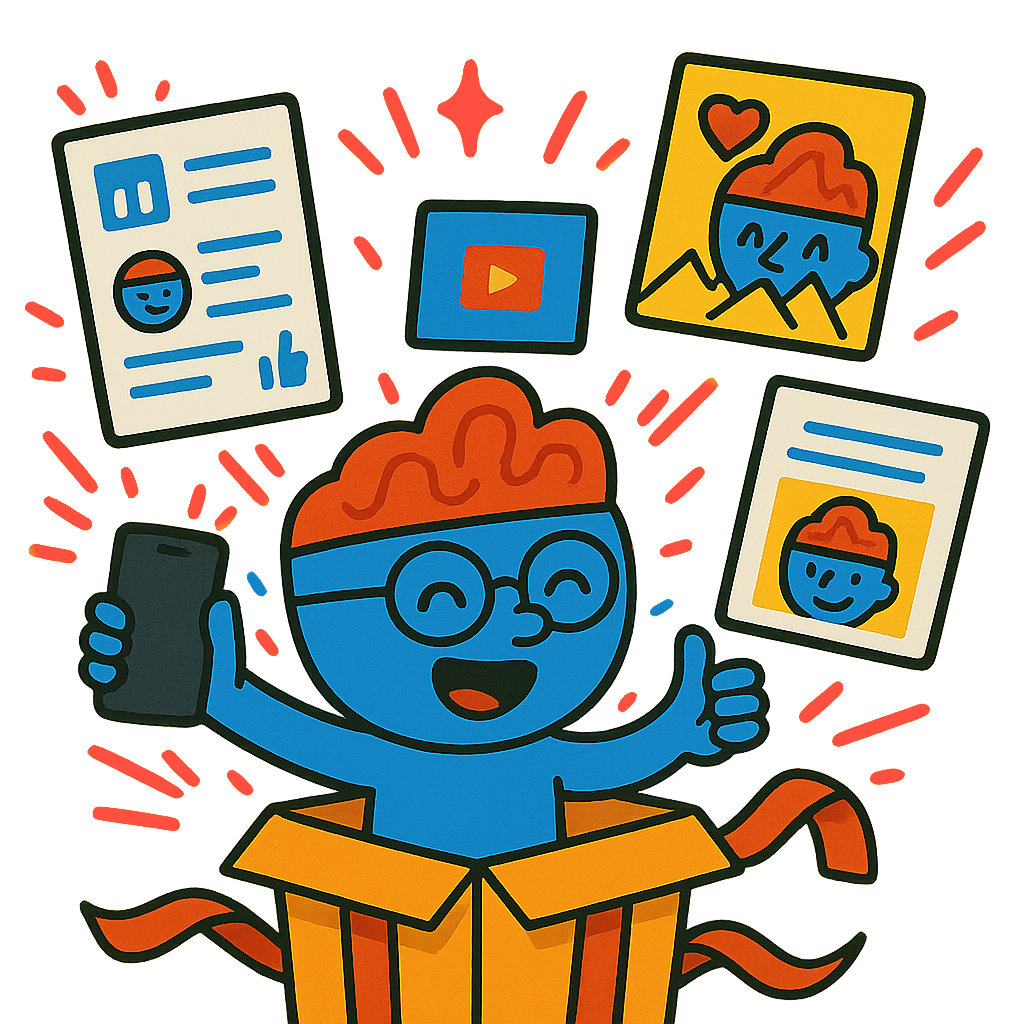 Crafted like fine art Cartoon artist painting a personal brand